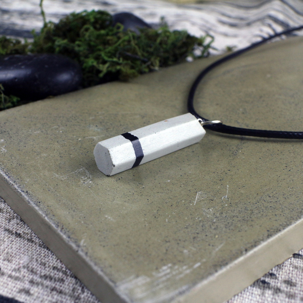 Handcrafted Concrete Hexagon Pendant Necklace